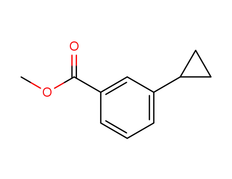 Molecular Structure of 148438-02-2 (Benzoic acid, 3-cyclopropyl-, methyl ester)
