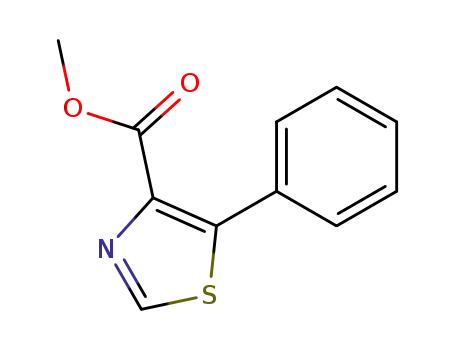 Molecular Structure of 99972-45-9 (methyl 5-phenylthiazole-4-carboxylate)