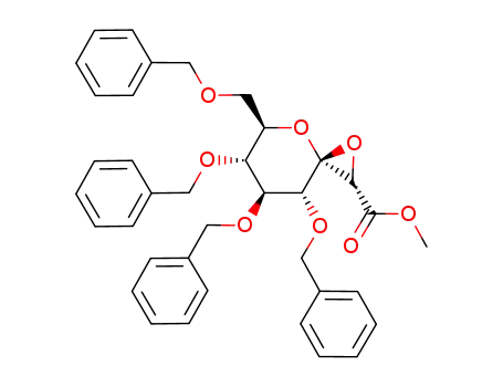 (1R)-2,3,4,6-tetra-O-benzyl-3'(S)-carboxymethyl-spiro[1,5-anhydro-D-glucitol-1,2'-oxirane]