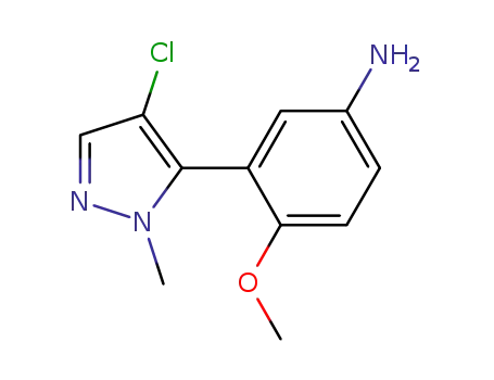 Benzenamine, 3-(4-chloro-1-methyl-1H-pyrazol-5-yl)-4-methoxy-