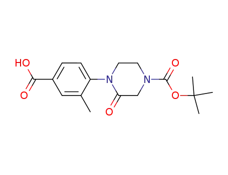 4-(4-tert-butoxycarbonyl-2-oxo-piperazin-1-yl)-3-methyl-benzoic acid