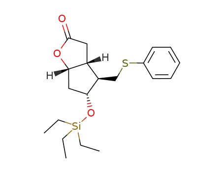 (3aR,4R,5R,6aS)-4-(phenylthio)methyl-5-(triethylsilyloxy)-hexahydro-cyclopenta[b]furan-2-one