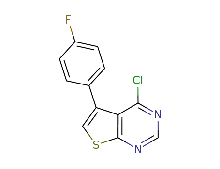 Molecular Structure of 384351-45-5 (4-chloro-5-(4-fluorophenyl)thieno[2,3-d]pyrimidine)