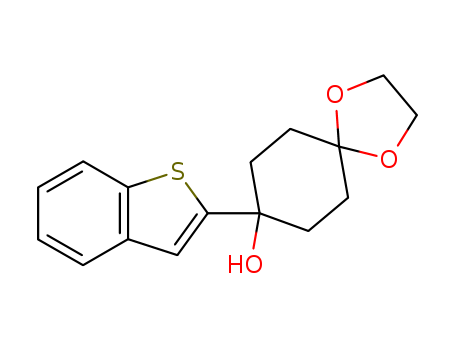 1,4-Dioxaspiro[4.5]decan-8-ol, 8-benzo[b]thien-2-yl-
