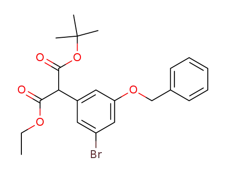 2-(3-benzyloxy-5-bromo-phenyl)-malonic acid tert-butyl ester ethyl ester