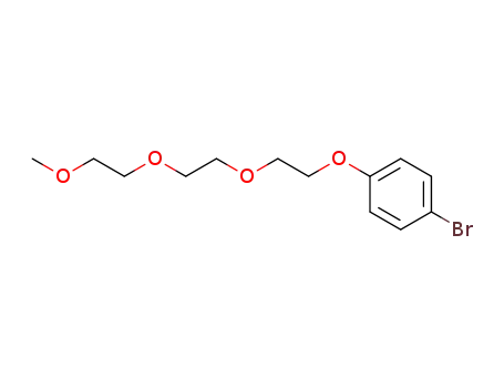 Molecular Structure of 125808-05-1 (1-bromo-4-(2-(2-(2-methoxyethoxy)ethoxy)ethoxy)benzene)
