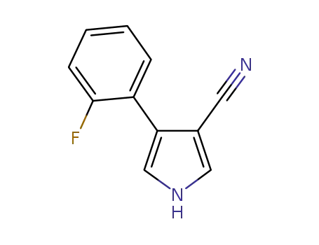 Molecular Structure of 103418-03-7 (4-(2-FLUOROPHENYL)-1H-PYRROLE-3-CARBONITRILE)