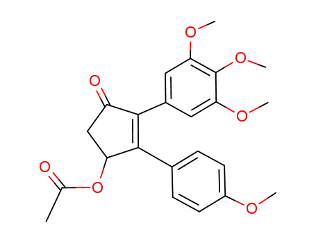 2-Cyclopenten-1-one,
4-(acetyloxy)-3-(4-methoxyphenyl)-2-(3,4,5-trimethoxyphenyl)-