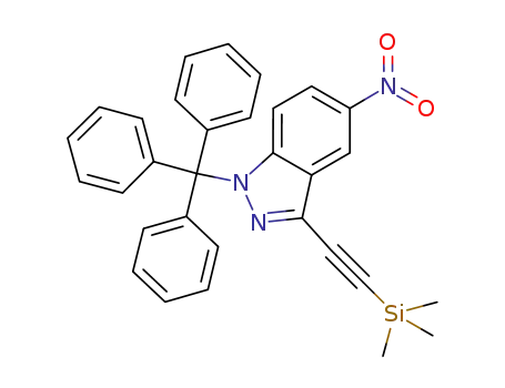 5-nitro-3-trimethylsilanylethynyl-1-trityl-1H-indazole