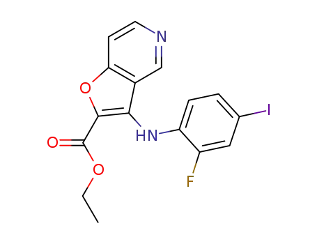 ethyl 3-(2-fluoro-4-iodo-phenylamino)-furo[3,2-c]pyridine-2-carboxylate