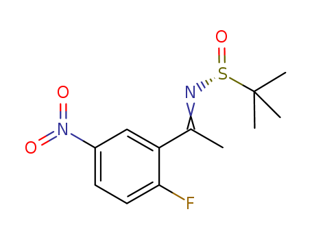 2-propanesulfinamide, N-[1-(2-fluoro-5-nitrophenyl)ethylidene]-2-methyl, [S(R)]-