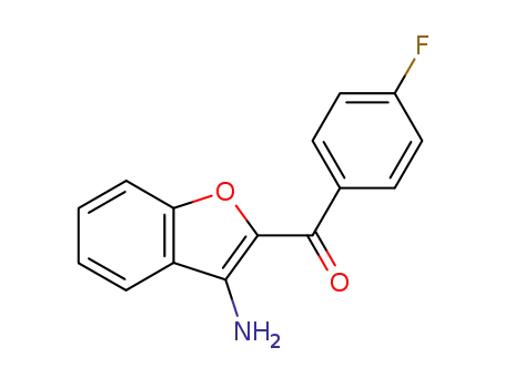 Molecular Structure of 128170-38-7 ((3-AMINO-1-BENZOFURAN-2-YL)(4-FLUOROPHENYL)METHANONE)