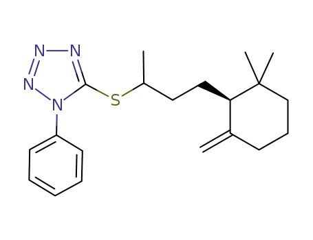 (S)-2,2-dimethyl-6-methylene-1-[3'-(1''-phenyl-1''H-tetrazole-5''-sulfanyl)butyl]cyclohexane