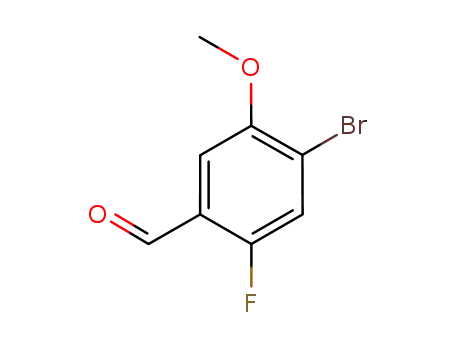 Molecular Structure of 749931-20-2 (4-broMo-2-fluoro-5-Methoxy-benzaldehyde)