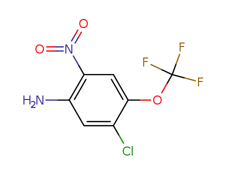 Molecular Structure of 914637-23-3 (5-CHLORO-2-NITRO-4-TRIFLUOROMETHOXY-PHENYLAMINE)