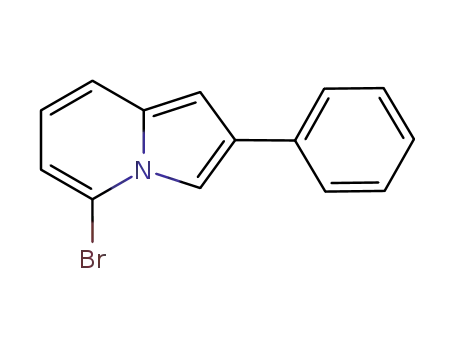 Molecular Structure of 1006591-05-4 (5-BROMO-2-PHENYL-INDOLIZINE)