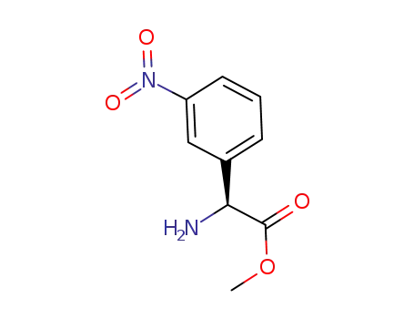 Molecular Structure of 1037088-68-8 ((S)-methyl 2-amino-2-(3-nitrophenyl)acetate)