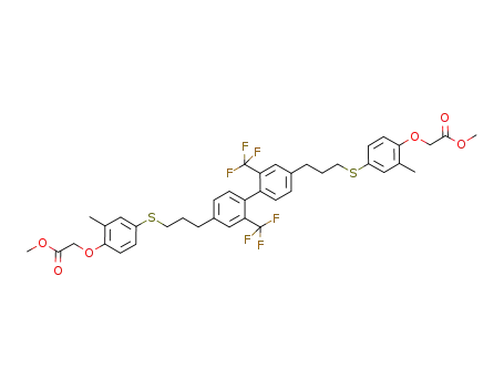 [4-(3-{4'-[3-(4-methoxycarbonylmethoxy-3-methyl-phenylsulfanyl)-propyl]-2,2'-bis-trifluoromethyl-biphenyl-4-yl}-propylsulfanyl)-2-methyl-phenoxy]-acetic acid methyl ester