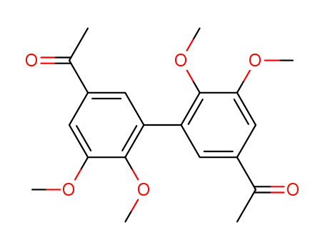Molecular Structure of 55919-72-7 (1-[3-(5-acetyl-2,3-dimethoxy-phenyl)-4,5-dimethoxy-phenyl]ethanone)