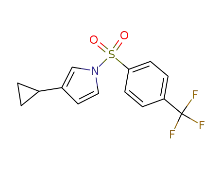 Molecular Structure of 1215184-06-7 (3-cyclopropyl-1-(4-(trifluoromethyl)phenylsulfonyl)-1H-pyrrole)