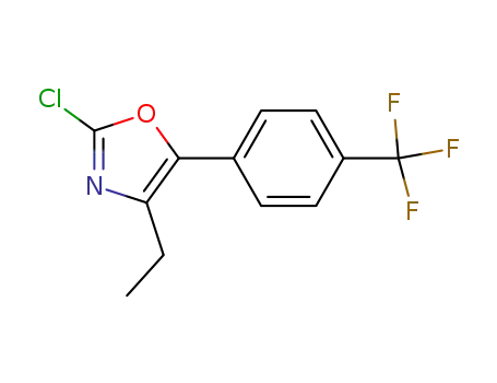 Molecular Structure of 1146695-87-5 (2-chloro-4-ethyl-5-[4-(trifluoromethyl)phenyl]oxazole)