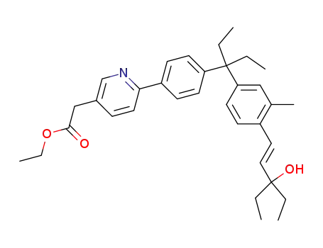 (E)-[6-(4-{1-ethyl-1-[4-(3-ethyl-3-hydroxy-1-pentenyl)-3-methyl-phenyl]-propyl}-phenyl)-pyridin-3-yl]-acetic acid ethyl ester