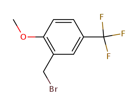 Molecular Structure of 685126-88-9 (2-METHOXY-5-(TRIFLUOROMETHYL)BENZYL BROMIDE)
