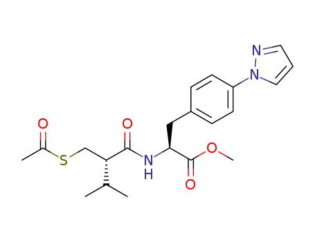 L-Phenylalanine,
N-[(2S)-2-[(acetylthio)methyl]-3-methyl-1-oxobutyl]-4-(1H-pyrazol-1-yl)-,
methyl ester