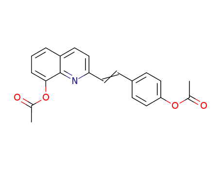 Molecular Structure of 188850-70-6 (8-Quinolinol, 2-[2-[4-(acetyloxy)phenyl]ethenyl]-, acetate (ester))