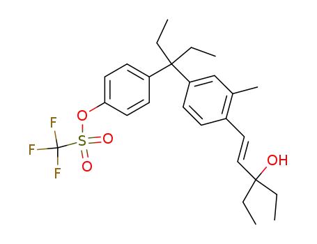 trifluoromethanesulfonic acid 4-{1-ethyl-1-[(E)-4-(3-ethyl-3-hydroxy-1-pentenyl)-3-methyl-phenyl]-propyl}-phenyl ester