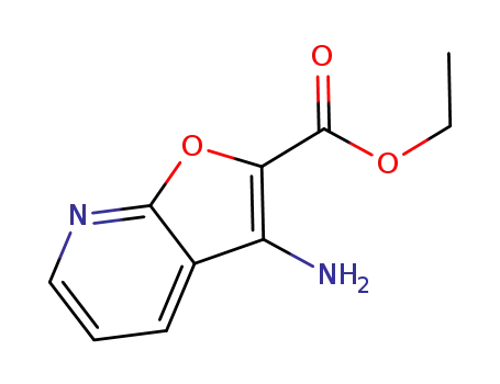 Molecular Structure of 371945-06-1 (Furo[2,3-b]pyridine-2-carboxylic acid, 3-amino-, ethyl ester (9CI))