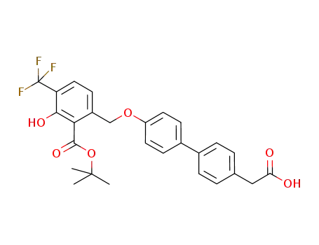 (4'-{[2-(tert-Butoxycarbonyl)-3-hydroxy-4-(trifluoromethyl)benzyl]oxy}-1,1'-biphenyl-4-yl)acetic acid