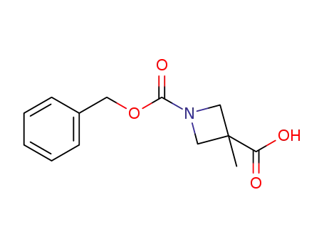 Molecular Structure of 1143525-35-2 (1-Cbz-3-Methylazetidine-3-carboxylic acid)