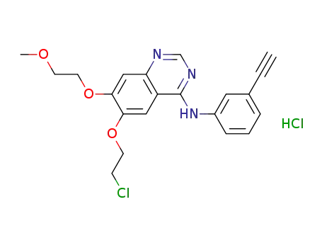 Molecular Structure of 183320-04-9 (6-O-DesMethoxyethyl-6-O-chloroethyl Erlotinib Hydrochloride)