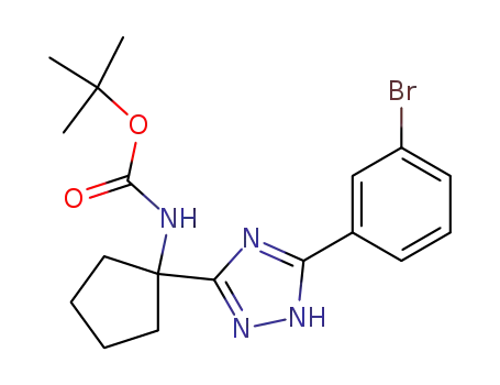 tert-Butyl 1-(5-(3-bromophenyl)-1H-1,2,4-triazol-3-yl)cyclopentylcarbamate
