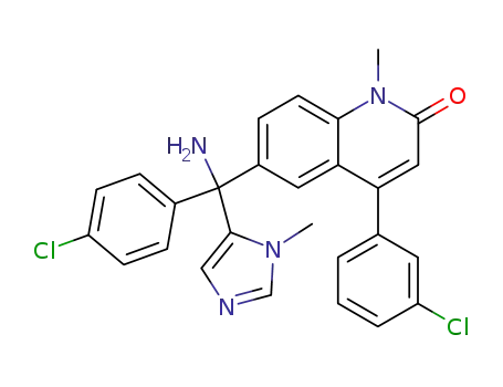 6-[amino-(4-chlorophenyl)-(3-methylimidazol-4-yl)methyl]-4-(3-chloroph enyl)-1-methyl-quinolin-2-one