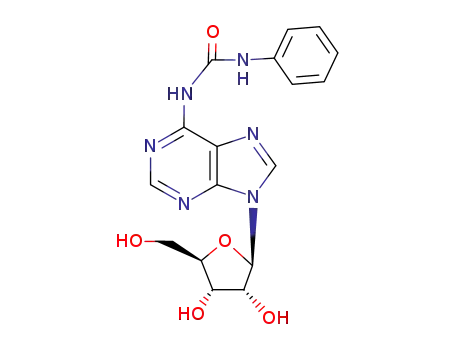 Molecular Structure of 33467-20-8 (Adenosine, N-[(phenylamino)carbonyl]-)