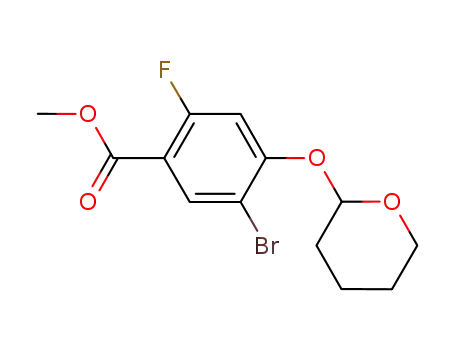 methyl 5-bromo-2-fluoro-4-(tetrahydro-2H-pyran-2-yloxy)benzoate