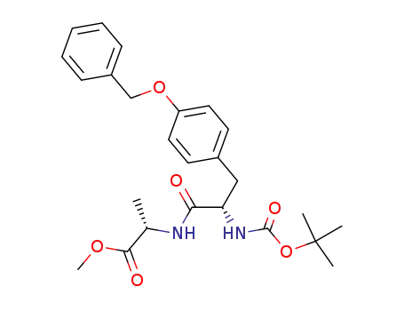 Molecular Structure of 59095-84-0 (L-Alanine,
N-[N-[(1,1-dimethylethoxy)carbonyl]-O-(phenylmethyl)-L-tyrosyl]-, methyl
ester)