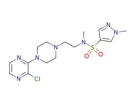1-methyl-1H-pyrazole-4-sulfonic acid [2-(3'-chloro-2,3,5,6-tetrahydro-[1,2']bipyrazinyl-4-yl)-ethyl]-methyl-amide