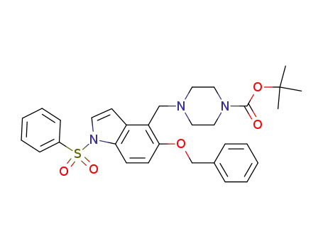 tert-butyl 4-{[5-(benzyloxy)-1-(phenylsulfonyl)-1H-indol-4-yl]methyl}piperazine-1-carboxylate