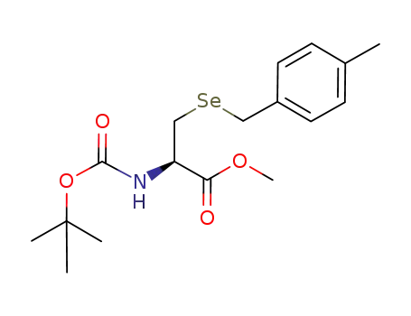 L-Alanine,
N-[(1,1-dimethylethoxy)carbonyl]-3-[[(4-methylphenyl)methyl]seleno]-,
methyl ester