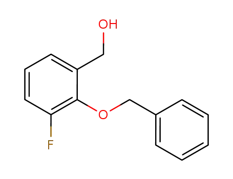 Molecular Structure of 628330-74-5 (Benzenemethanol, 3-fluoro-2-(phenylmethoxy)-)