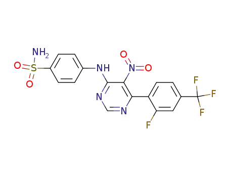 4-[6-(2-fluoro-4-trifluoromethyl-phenyl)-5-nitro-pyrimidin-4-ylamino]-benzenesulfonamide
