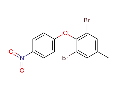 Molecular Structure of 113965-60-9 (Benzene, 1,3-dibromo-5-methyl-2-(4-nitrophenoxy)-)