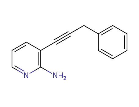 Molecular Structure of 905966-35-0 (3-(3-Phenylprop-1-ynyl)pyridine-2-amine)