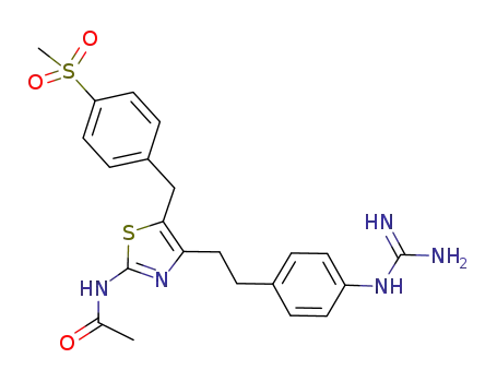 Acetamide,
N-[4-[2-[4-[(aminoiminomethyl)amino]phenyl]ethyl]-5-[[4-(methylsulfonyl)
phenyl]methyl]-2-thiazolyl]-