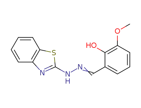 Molecular Structure of 183386-12-1 (2-((2-(benzothiazol-2-yl)hydrazono)methyl)-6-methoxyphenol)