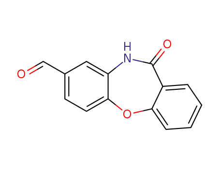 Molecular Structure of 623906-45-6 (11-oxo-10,11-dihydrodibenzo[b,f][1,4]oxazepine-8-carbaldehyde)