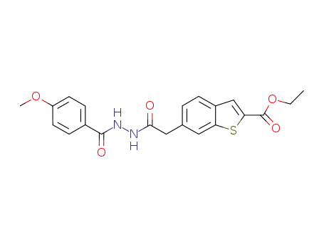 ethyl 6-{2-[2-(4-methoxybenzoyl)hydrazino]-2-oxoethyl}-1-benzothiophene-2-carboxylate